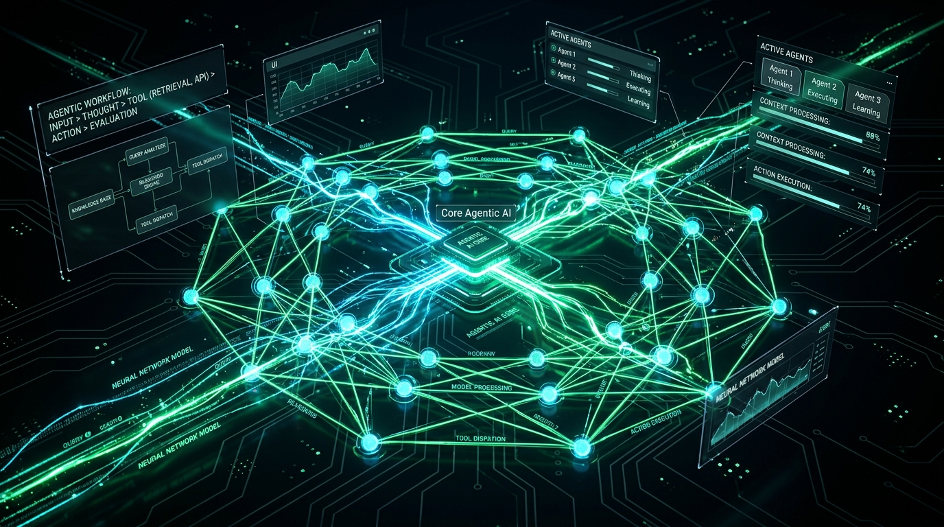 Autonomous AI agent neural network architecture diagram
